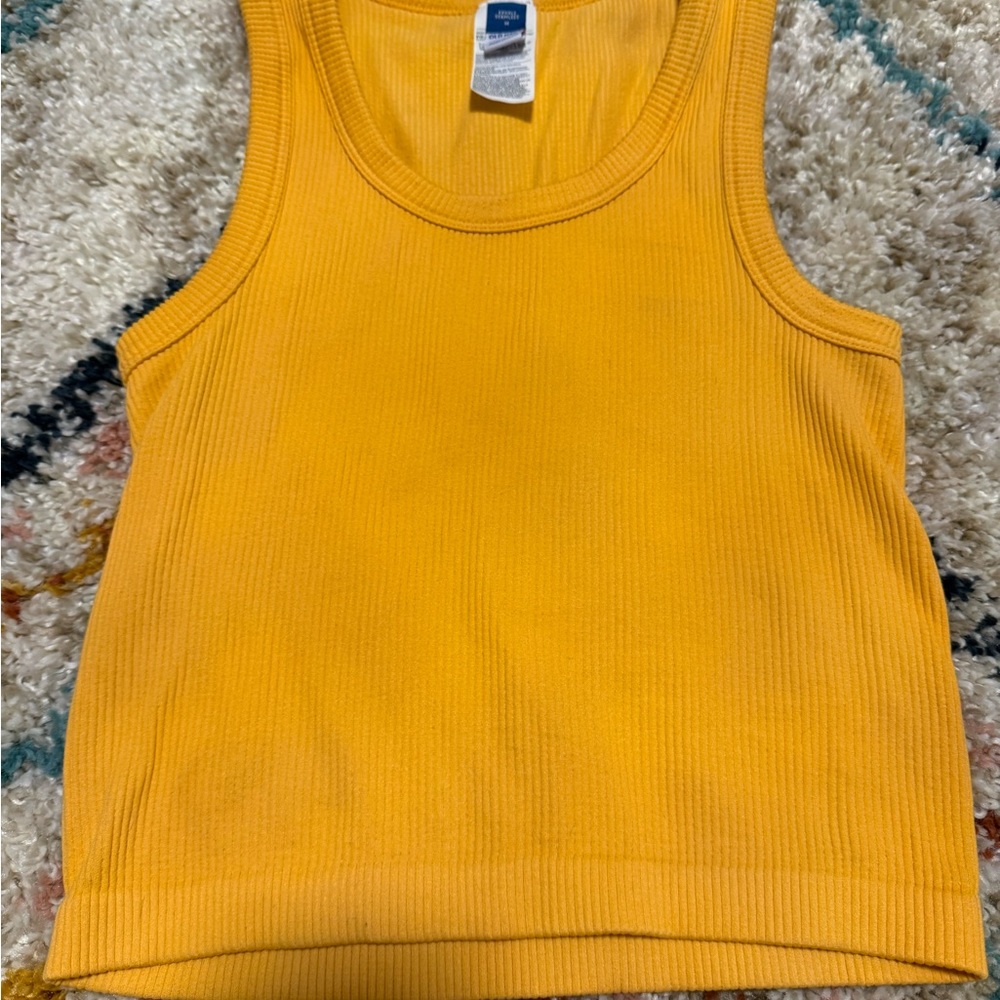Old Navy Orange Ribbed Tank Top